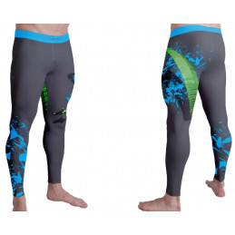 Leggings "silver active" gris-bleu-vert