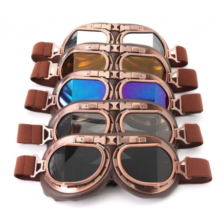 Lunettes Pilote Rétro Steampunk Style