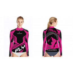 RashGuard – Silver active - Pink